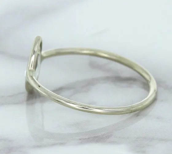 0.84ct. Pear Shape White Sapphire Ring in 14K White Gold