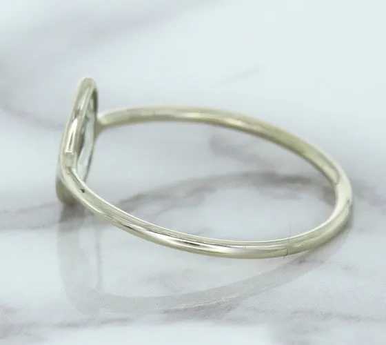 0.84ct. Pear Shape White Sapphire Ring in 14K White Gold