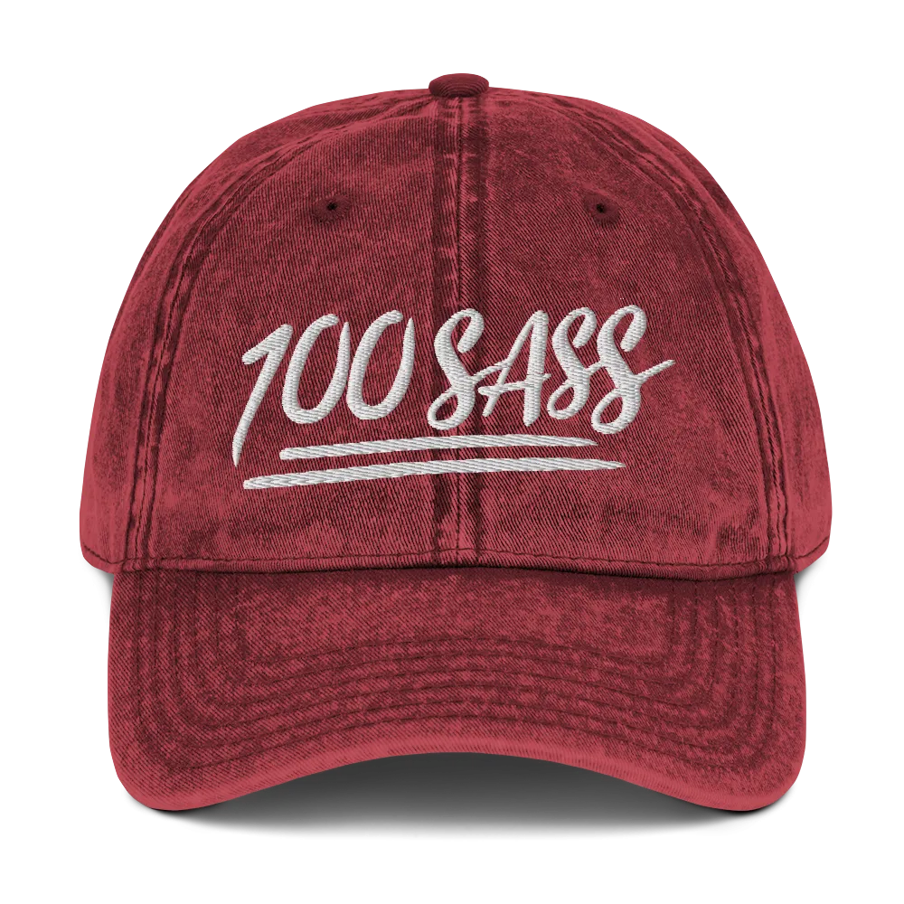 100 SASS (Vintage Cotton Twill Cap)
