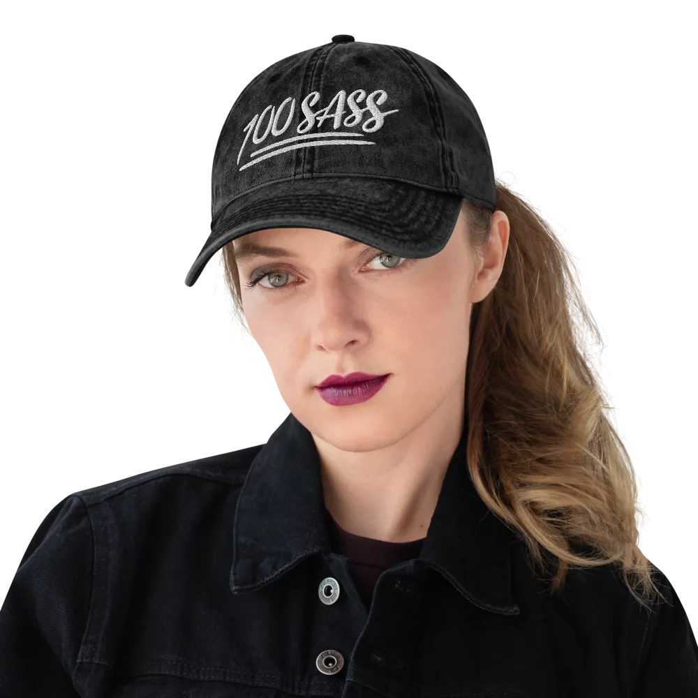 100 SASS (Vintage Cotton Twill Cap)