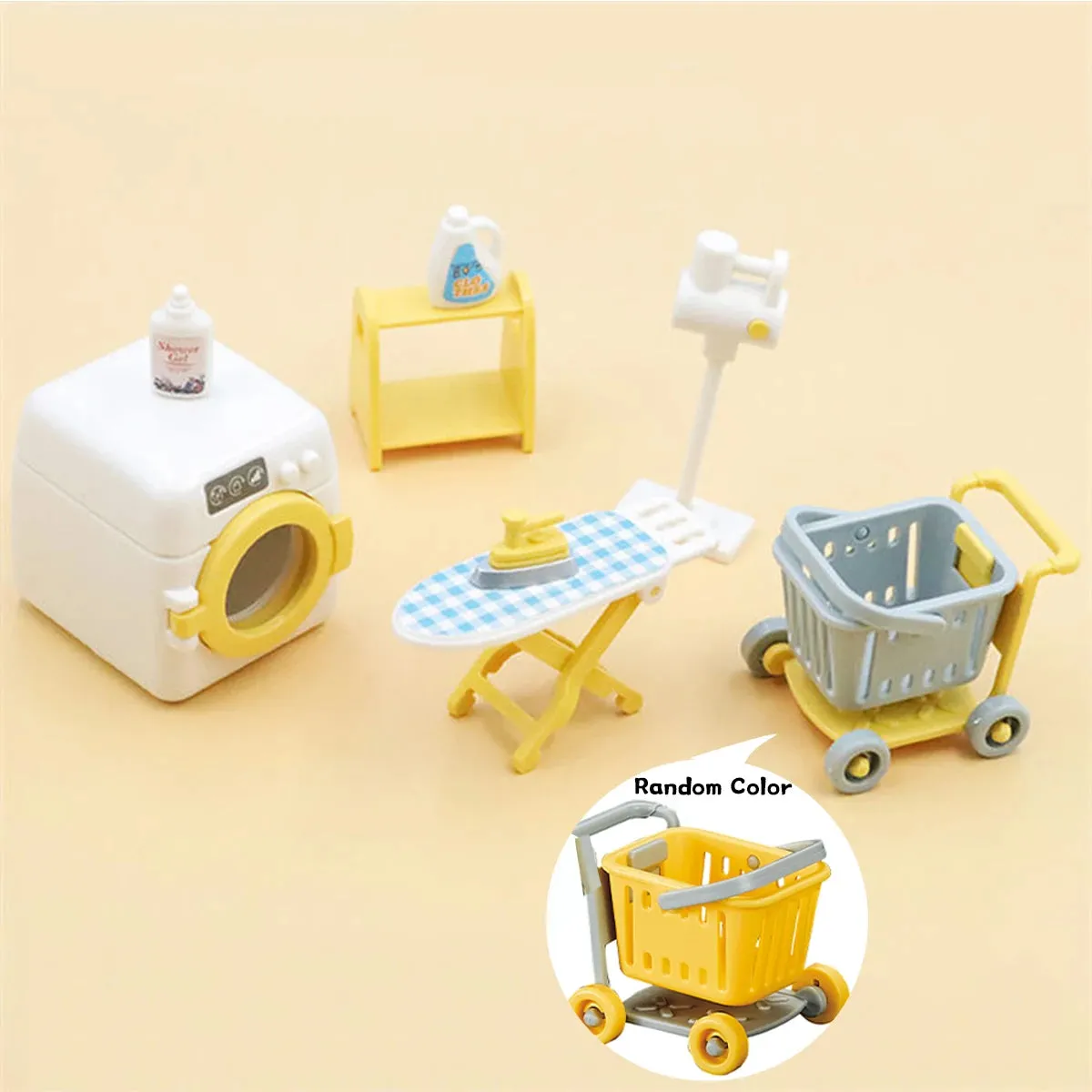 1:12 Miniature Furniture, Forest, Family Kitchen Toys, Dining Table Dollhouse Accessories Bathroom Pretend Play Toys Gifts For Kids