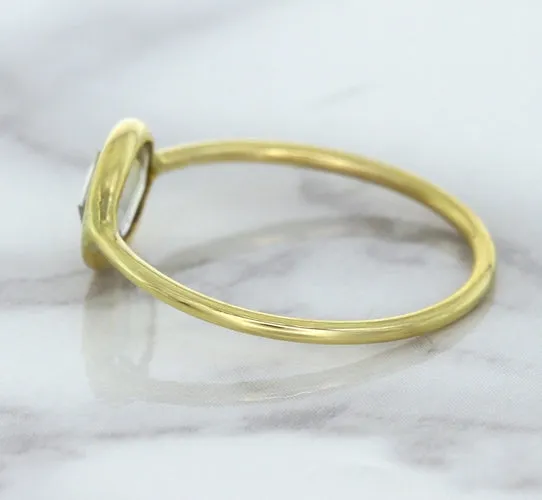 1.33ct. Oval White Sapphire Ring in 14K Yellow Gold