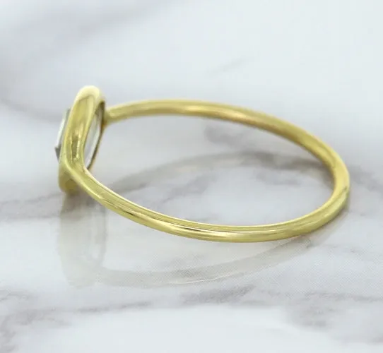 1.33ct. Oval White Sapphire Ring in 14K Yellow Gold