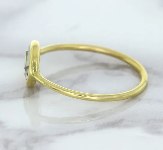 1.33ct. Oval White Sapphire Ring in 14K Yellow Gold
