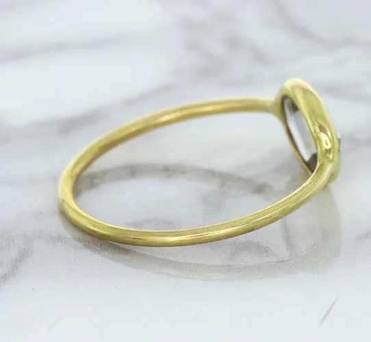 1.33ct. Oval White Sapphire Ring in 14K Yellow Gold