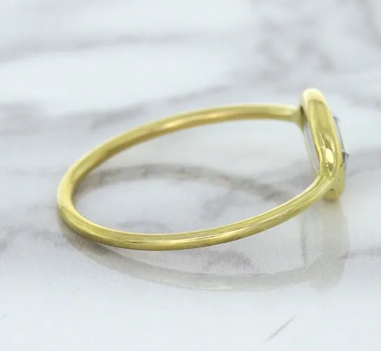 1.33ct. Oval White Sapphire Ring in 14K Yellow Gold