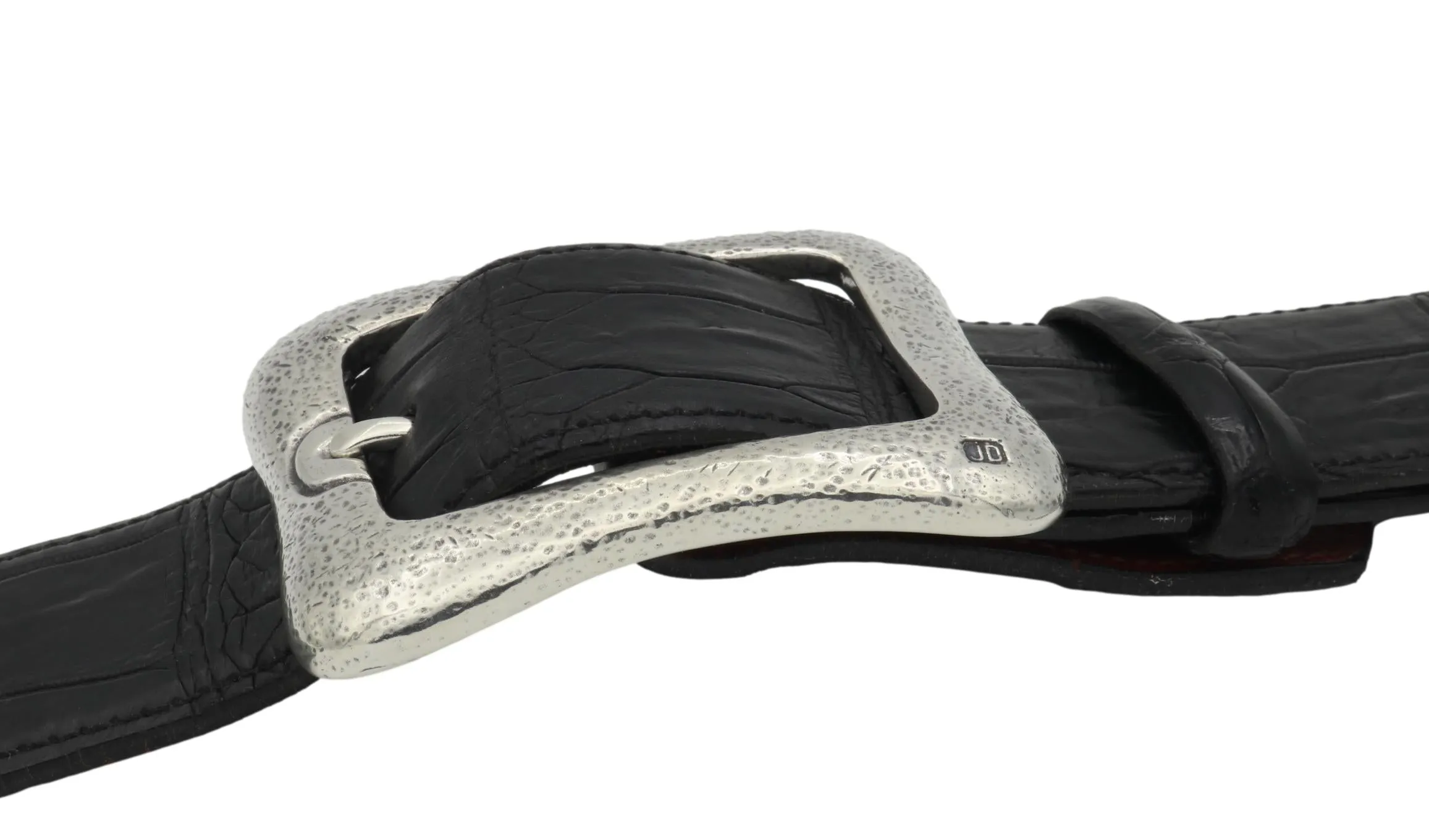 #1403 Free Form Hammered Finish Garrison Buckle