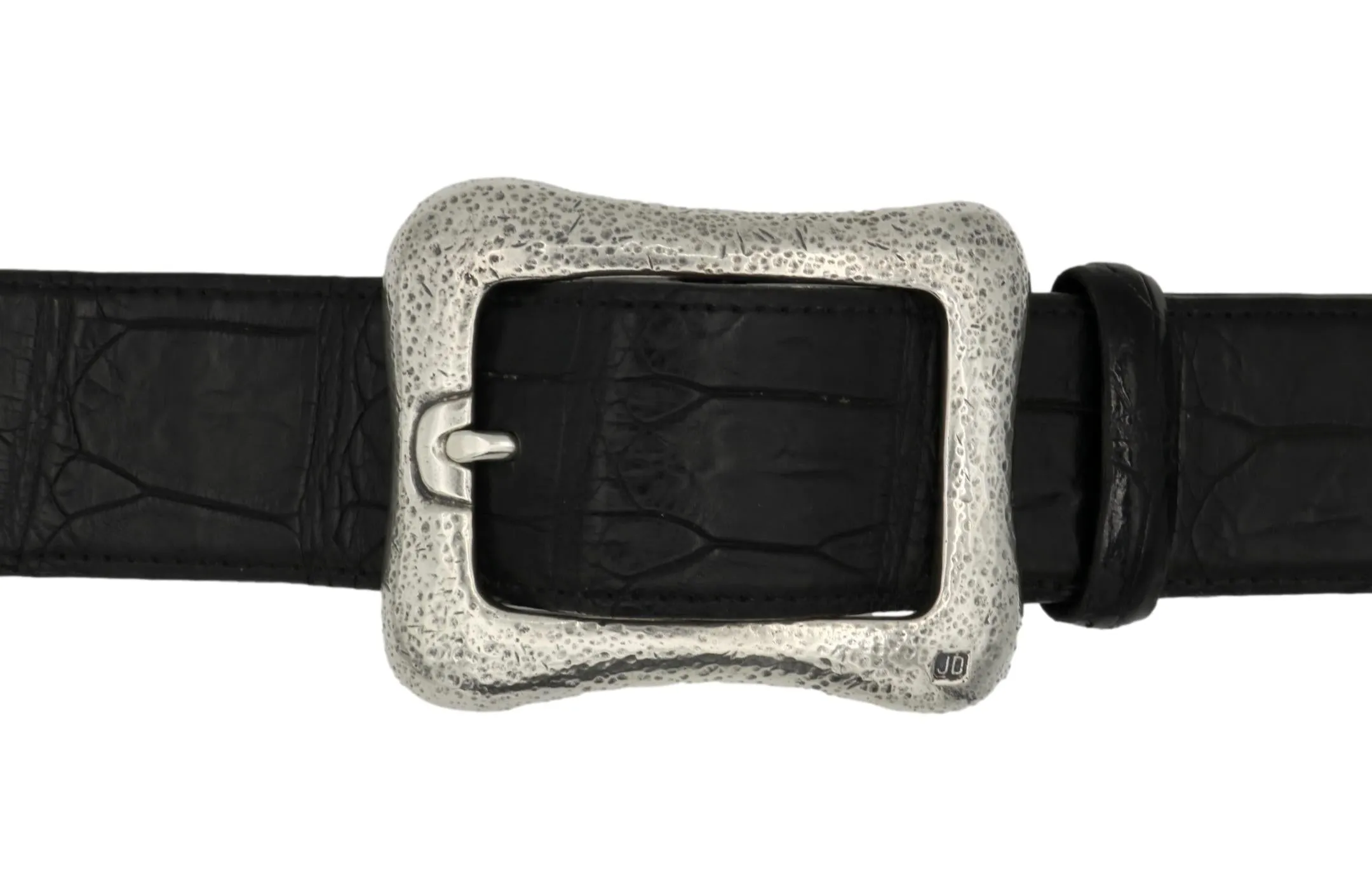 #1403 Free Form Hammered Finish Garrison Buckle