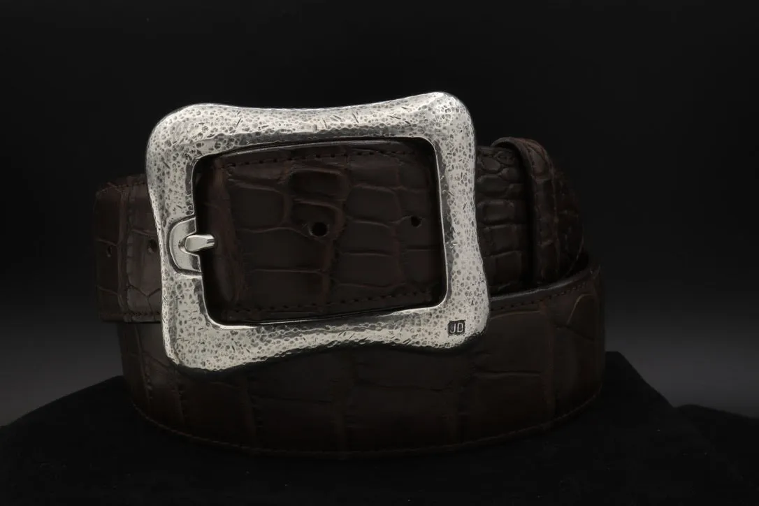 #1403 Free Form Hammered Finish Garrison Buckle