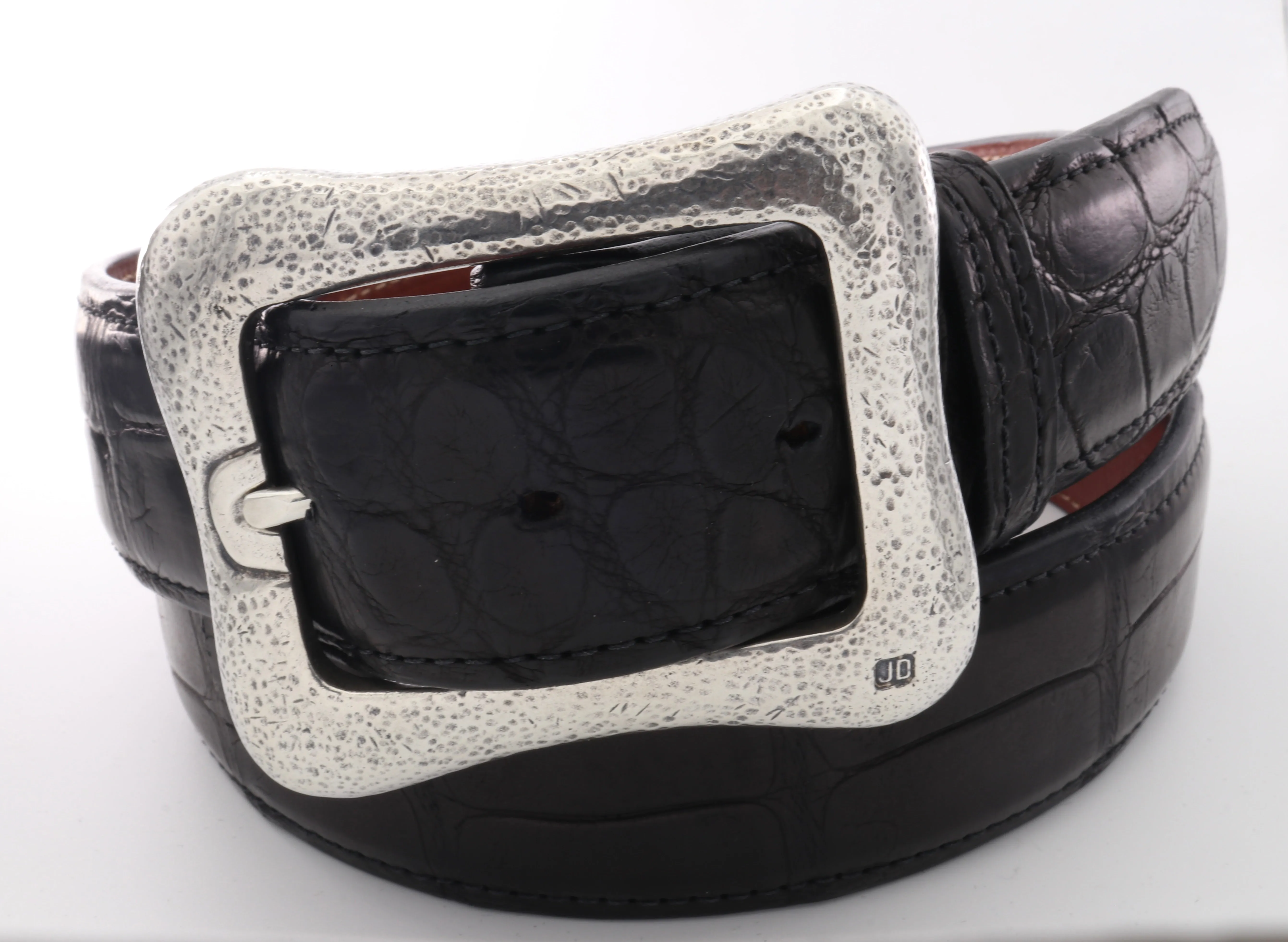 #1403 Free Form Hammered Finish Garrison Buckle