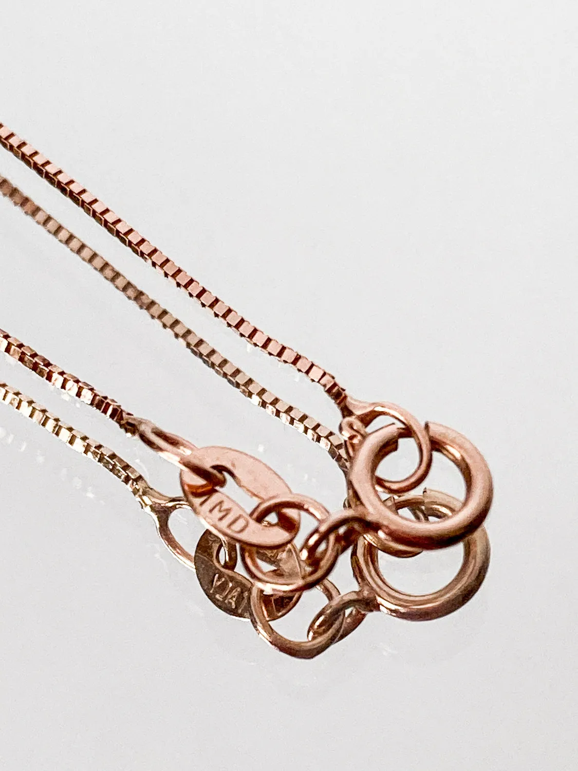 14K Rose Gold Chain Bruening Contrast Openwork Geometric Pendant Necklace
