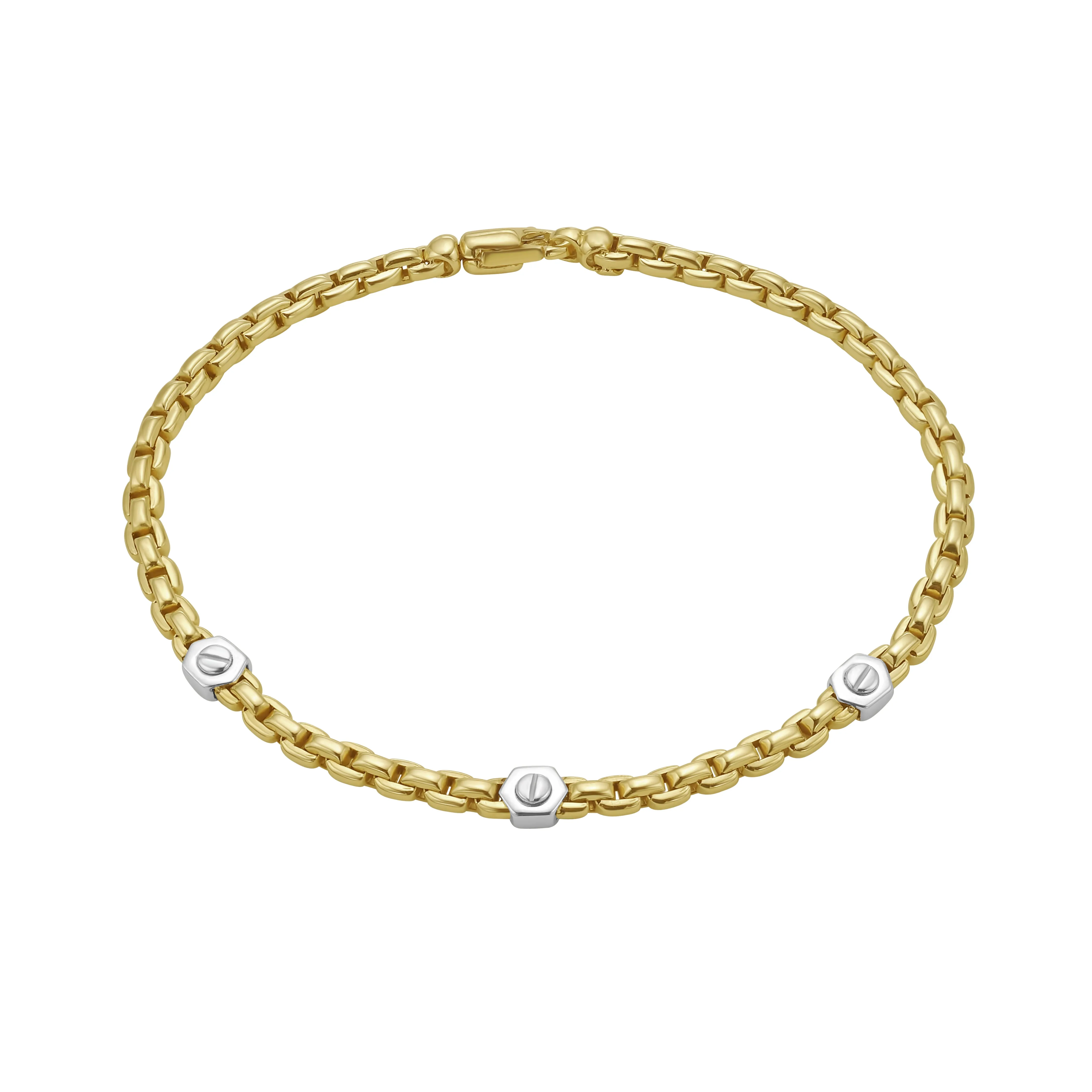 14K Venetian Hardware Bracelet