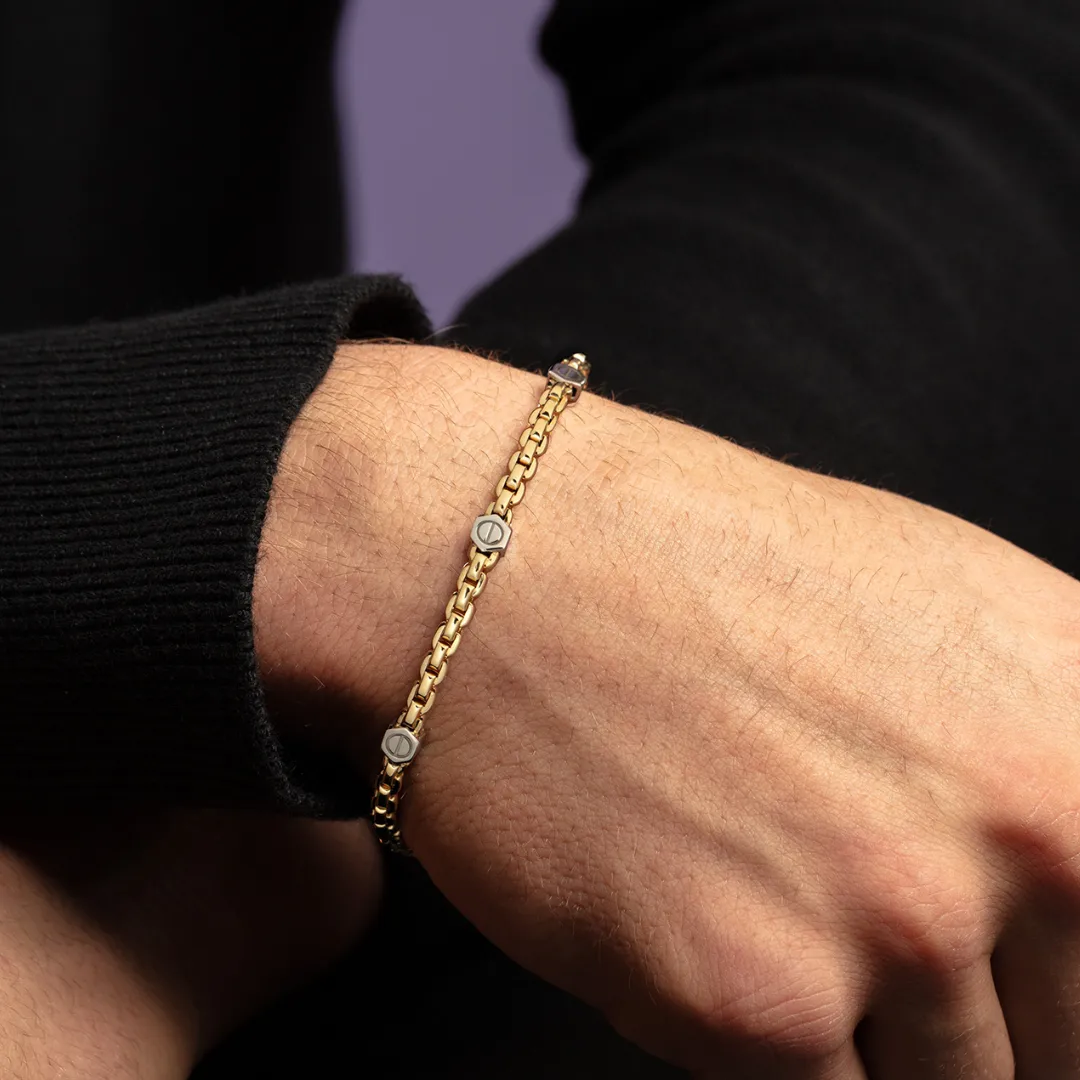 14K Venetian Hardware Bracelet
