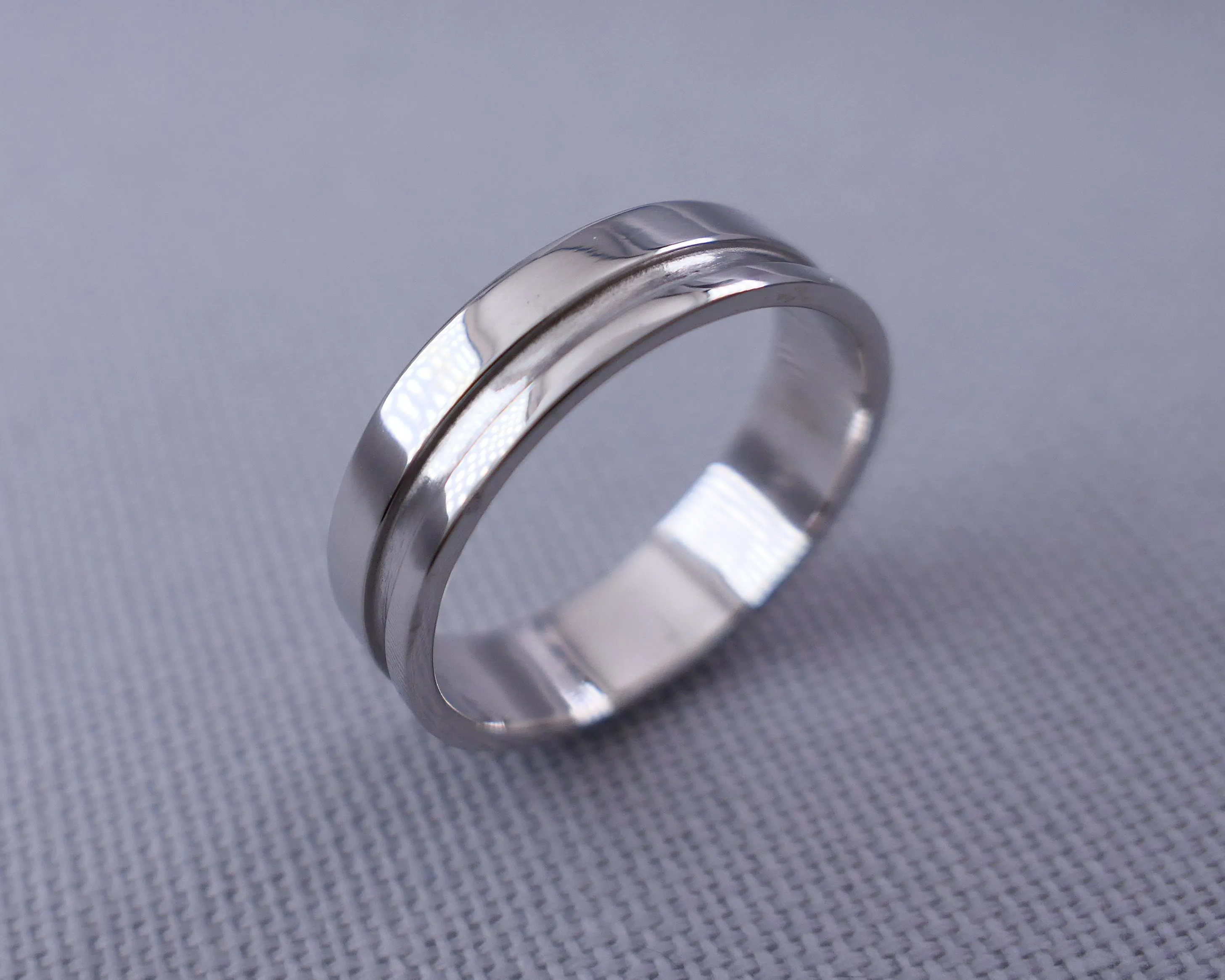 14K White Gold Geometric Cut Out Ring