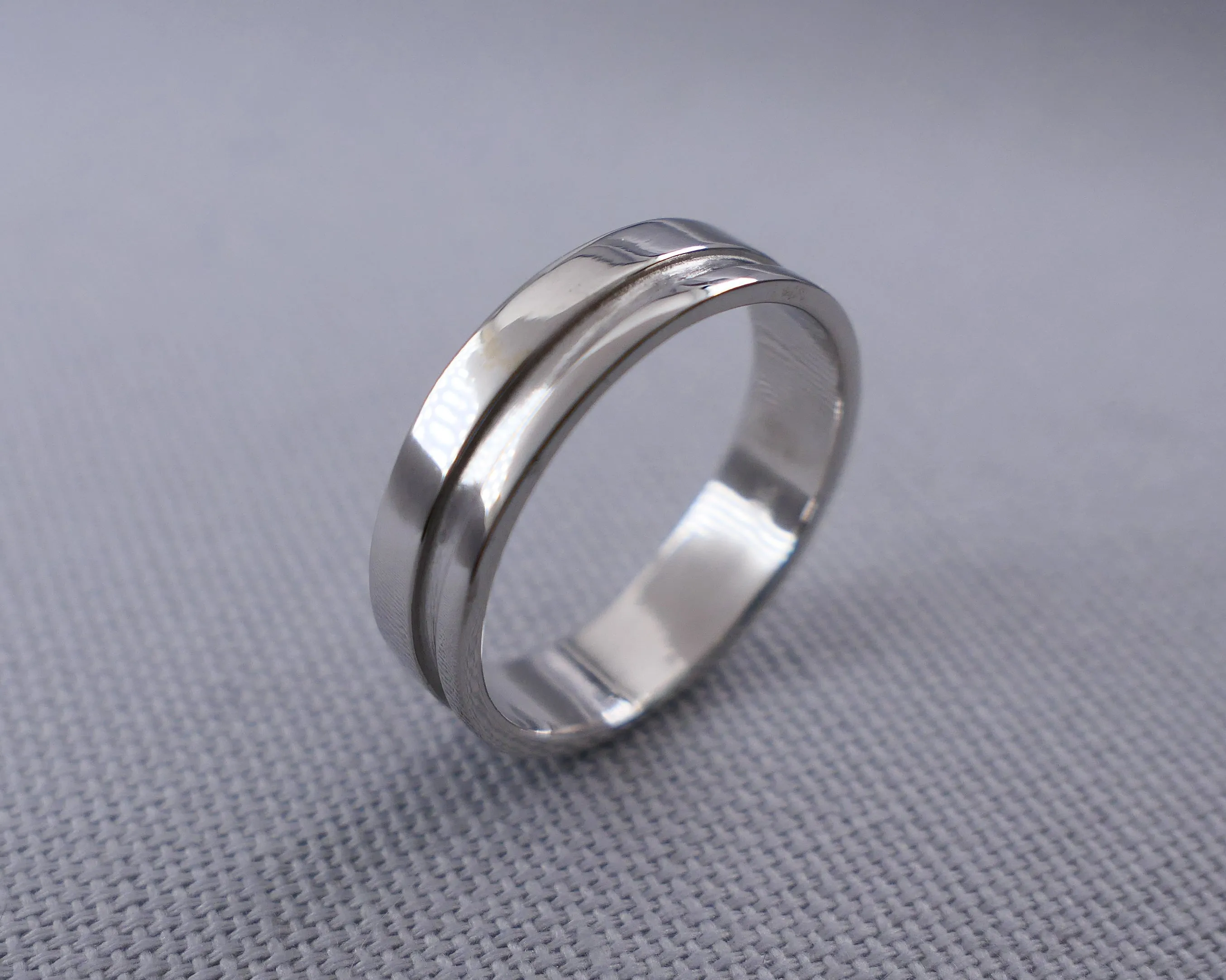 14K White Gold Geometric Cut Out Ring