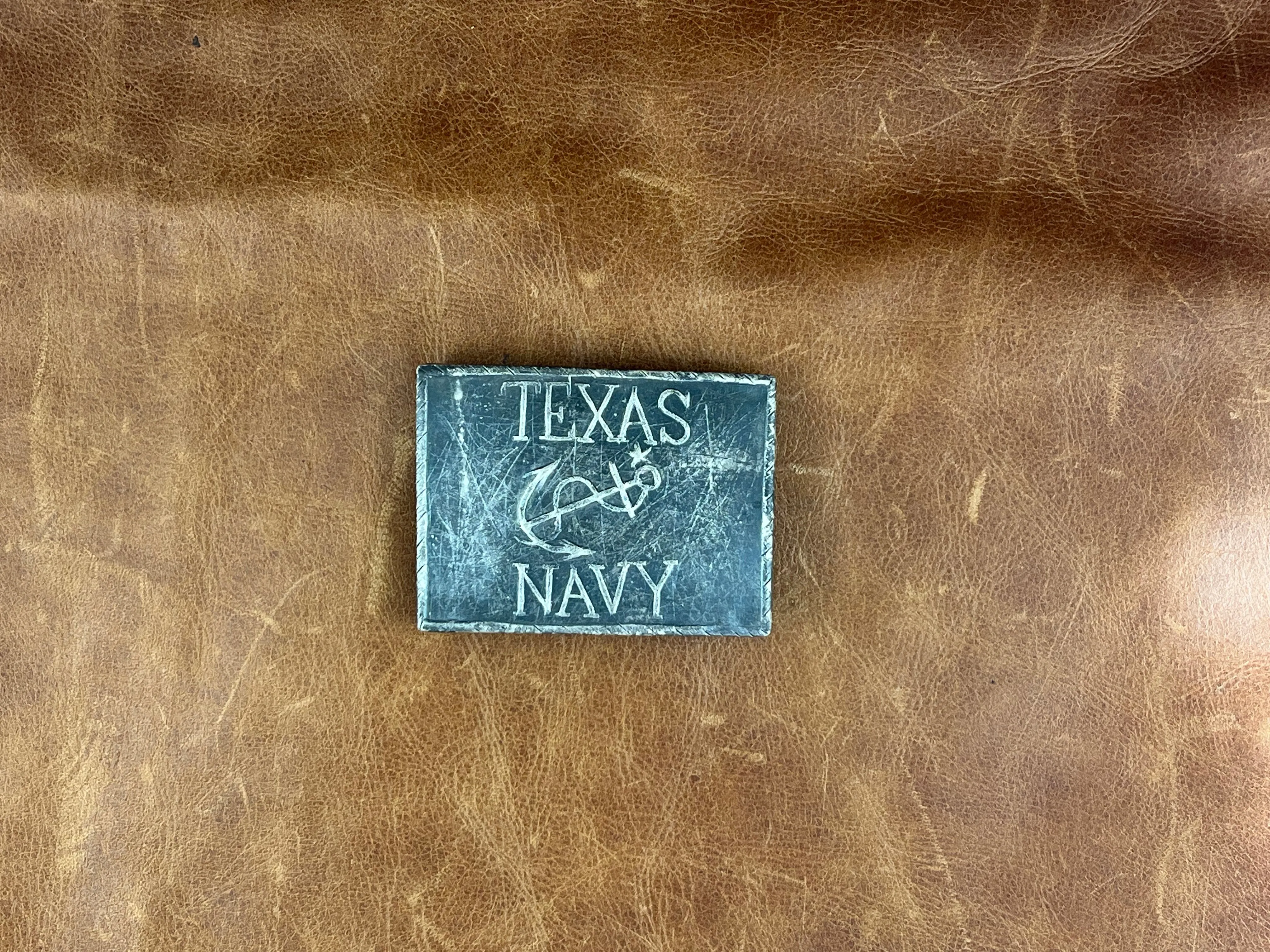 1836 Original Republic of Texas Navy Sterling Silver Belt Buckle