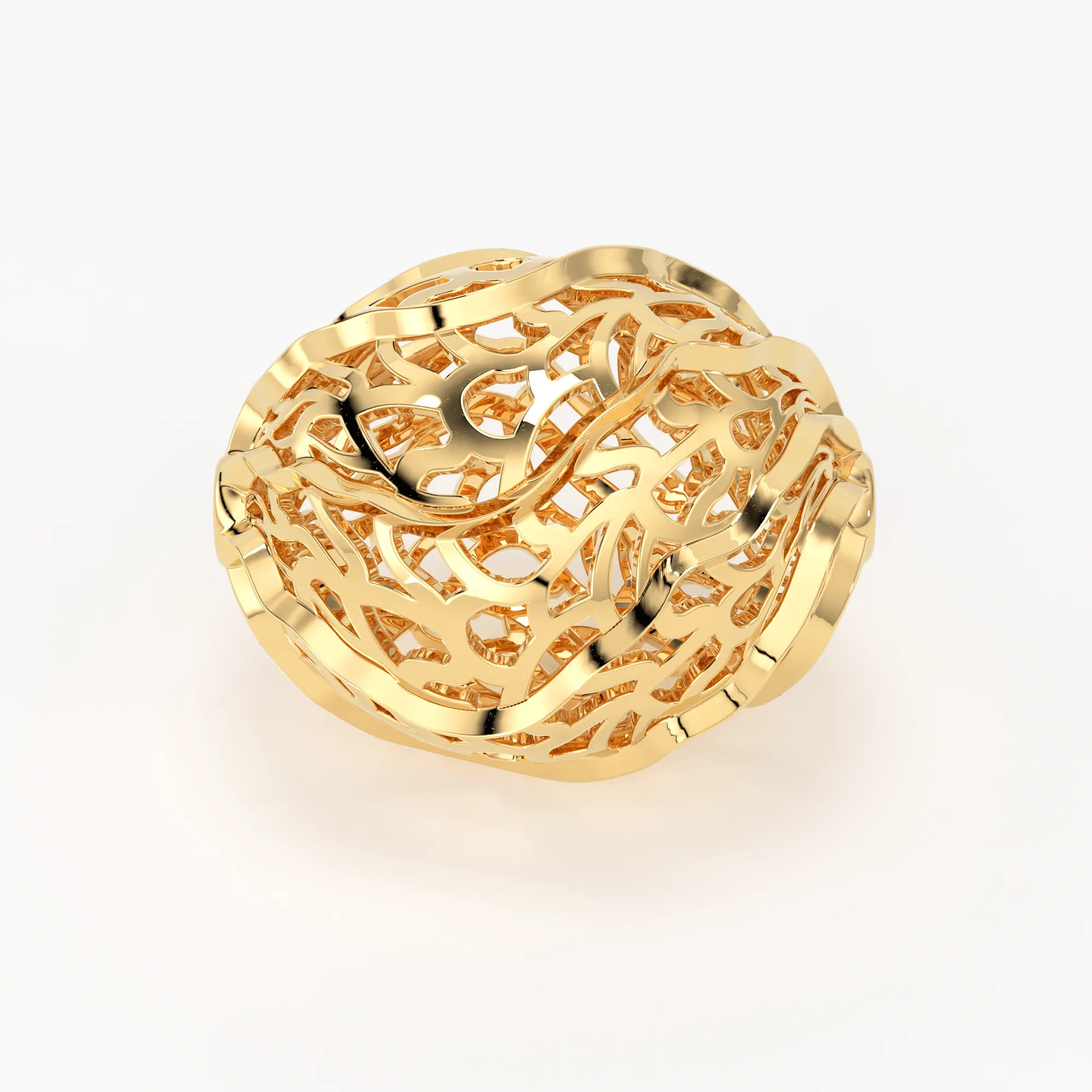 18k Solid Gold Handmade Designer Filigree Spacer Bead Finding 10mm 13mm 15mm