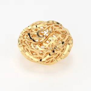 18k Solid Gold Handmade Designer Filigree Spacer Bead Finding 10mm 13mm 15mm
