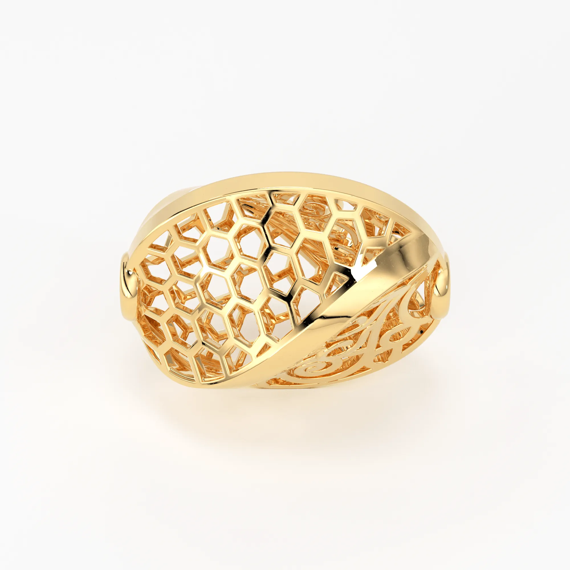 18k Solid Gold Handmade Designer HoneyComb Spacer Bead Finding 7.50mm 10mm 12.50mm