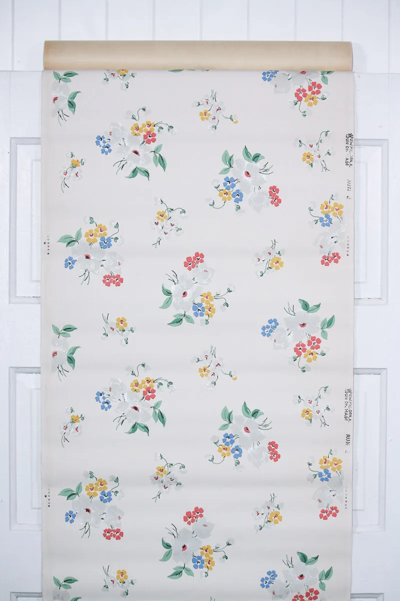 1930s Floral Vintage Wallpaper
