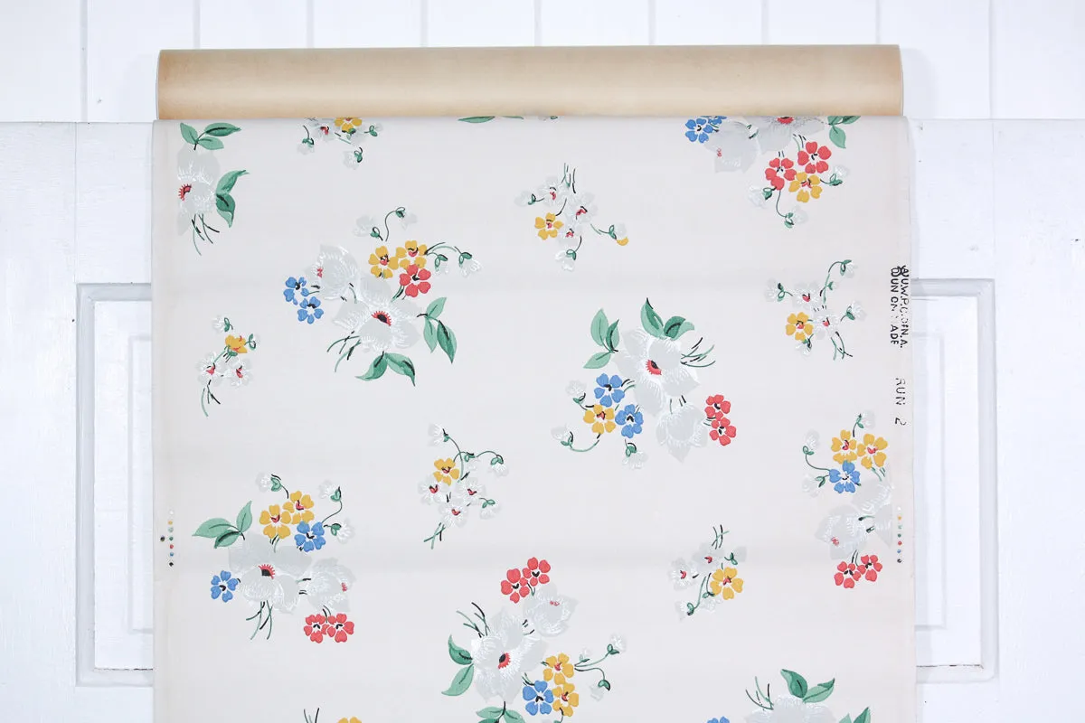 1930s Floral Vintage Wallpaper