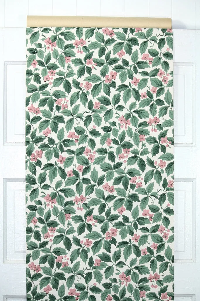 1940s Floral Vintage Wallpaper