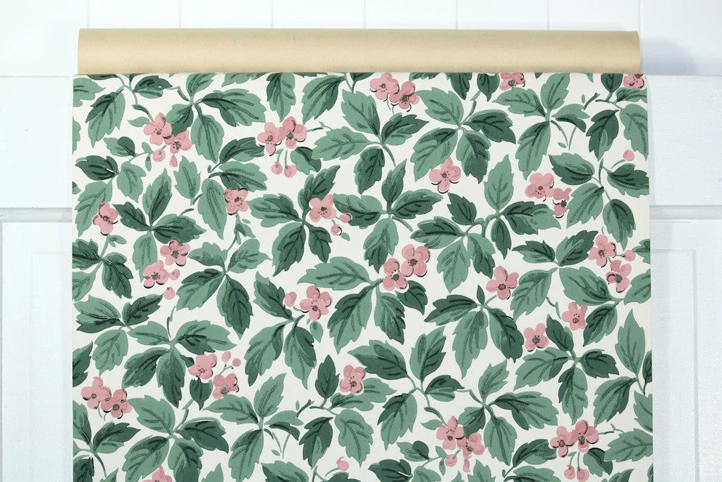 1940s Floral Vintage Wallpaper