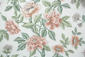 1950s Floral Vintage Wallpaper
