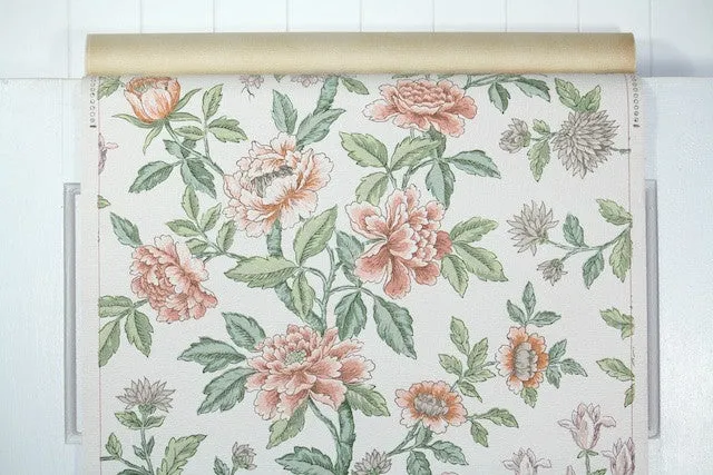 1950s Floral Vintage Wallpaper