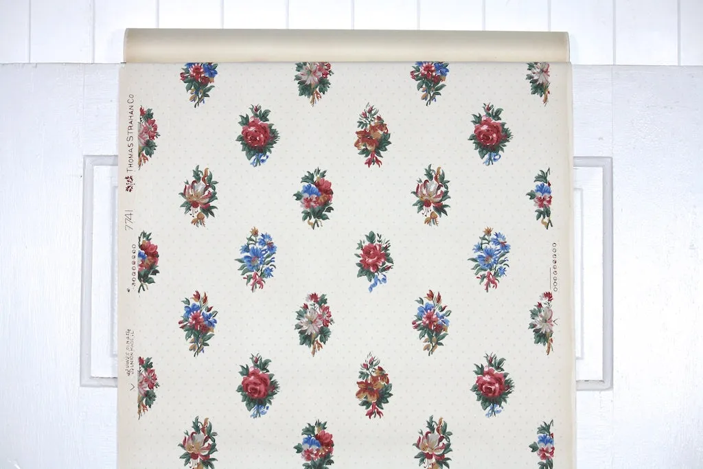 1950s Floral Vintage Wallpaper