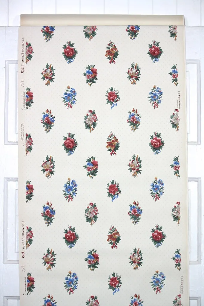 1950s Floral Vintage Wallpaper