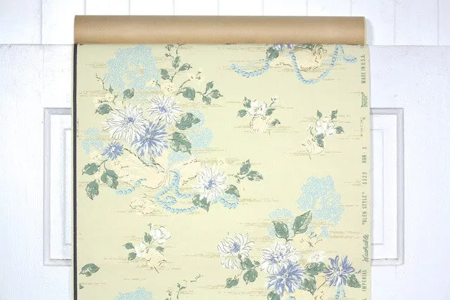 1950s Floral Vintage Wallpaper