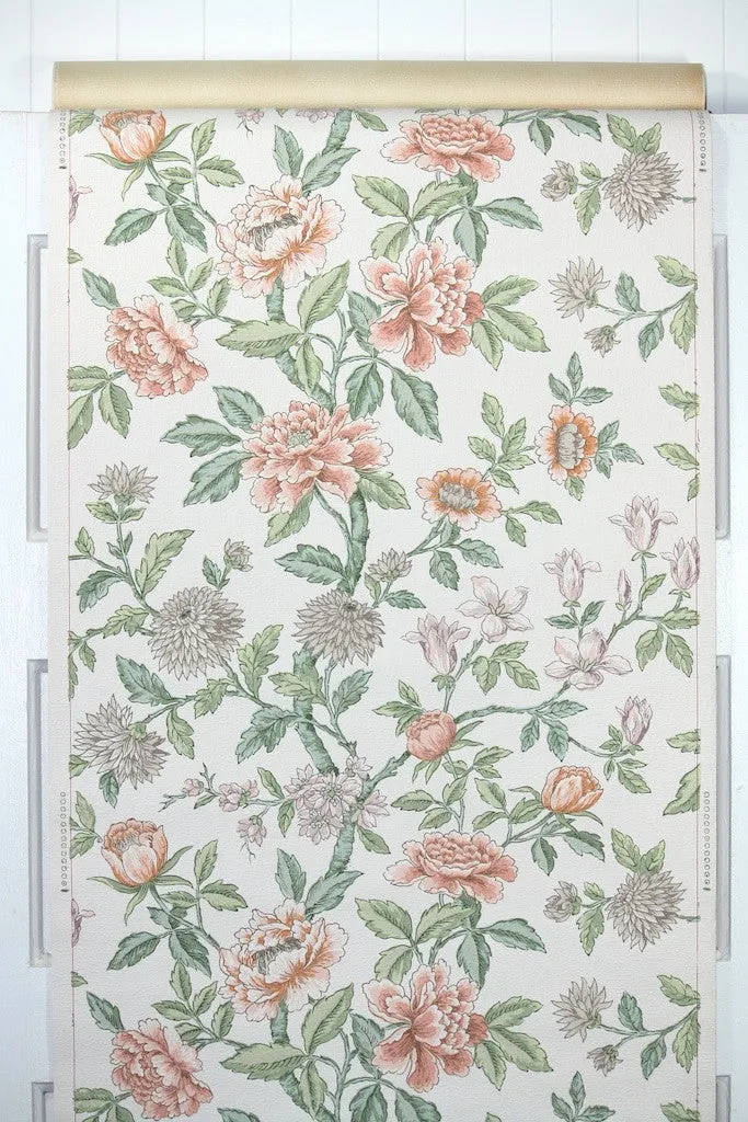 1950s Floral Vintage Wallpaper