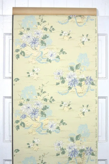 1950s Floral Vintage Wallpaper
