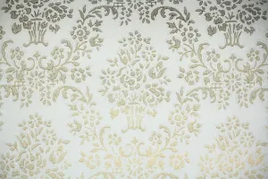 1960s Floral Damask Vintage Wallpaper