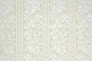 1960s Floral Stripe Vintage Wallpaper