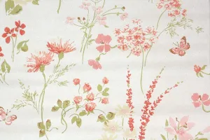 1960s Floral Vintage Wallpaper