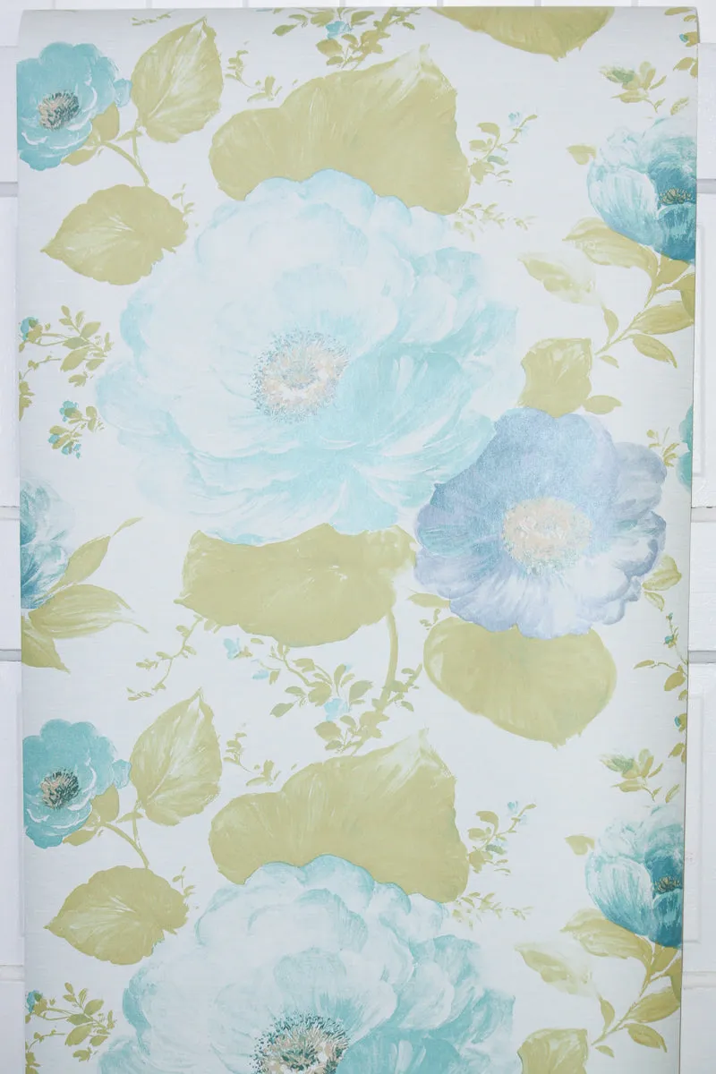 1970s Floral Vintage Wallpaper