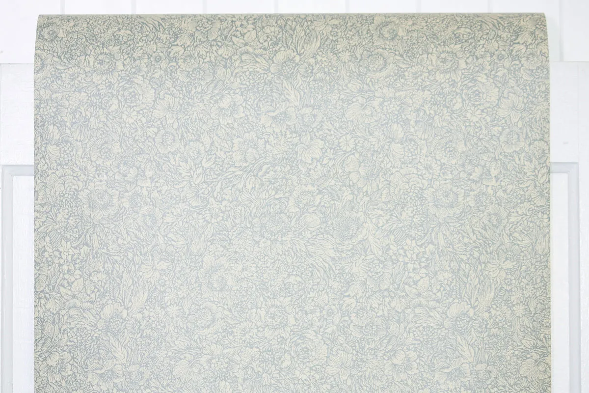 1970s Floral Vintage Wallpaper