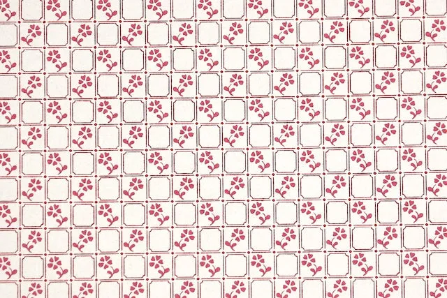 1970s Floral Vintage Wallpaper