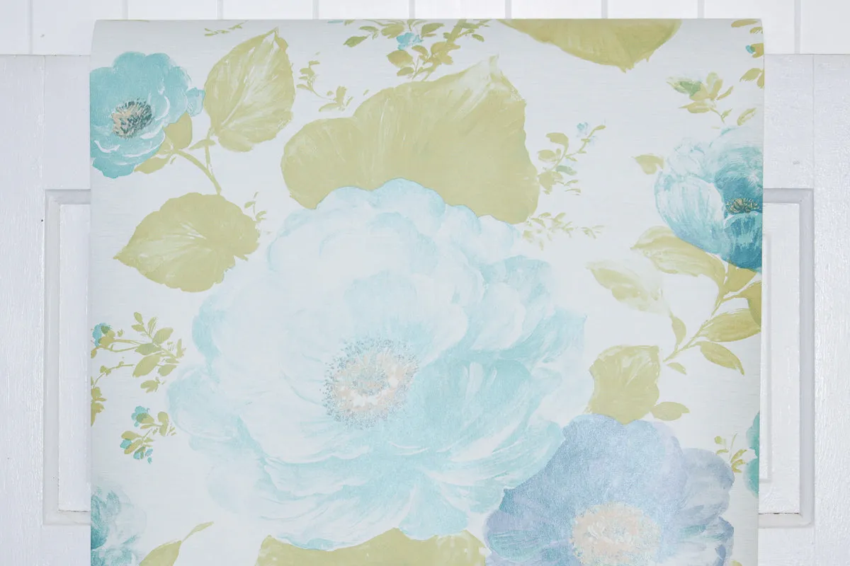 1970s Floral Vintage Wallpaper