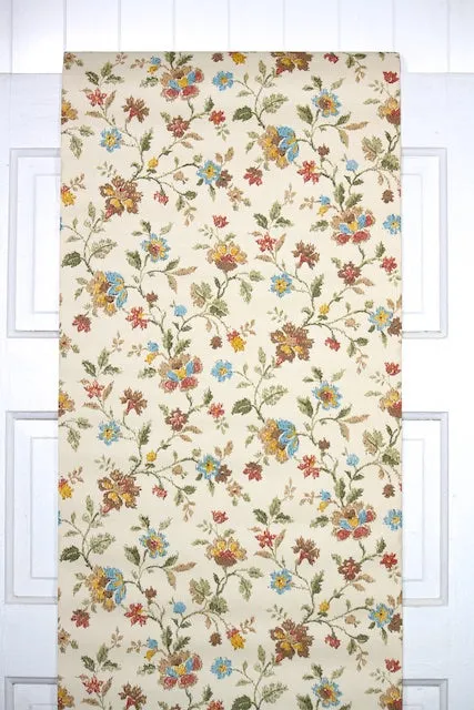 1970s Floral Vintage Wallpaper
