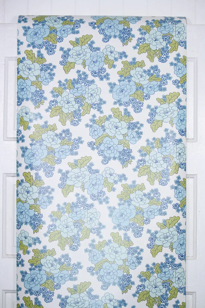 1970s Floral Vintage Wallpaper