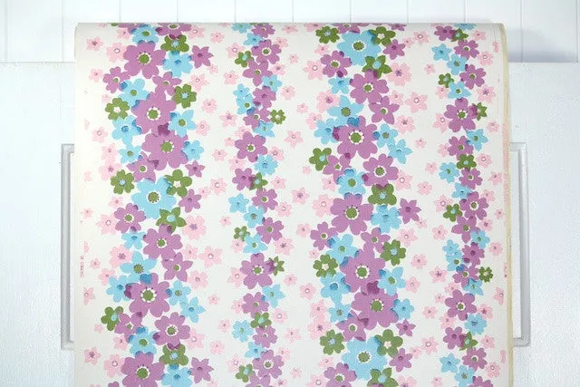 1970s Floral Vintage Wallpaper