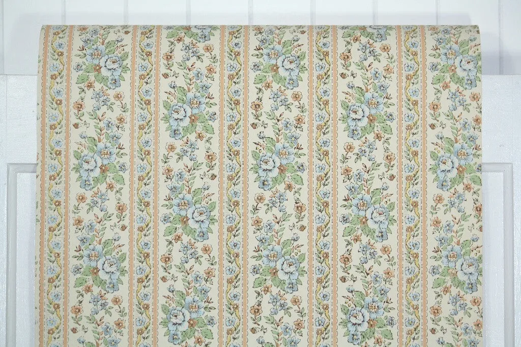1970s Floral Vintage Wallpaper