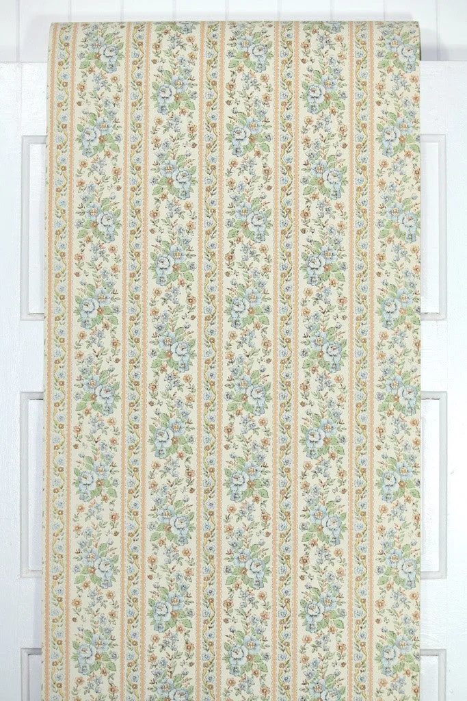 1970s Floral Vintage Wallpaper
