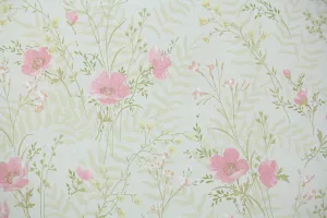 1970s Floral Vintage Wallpaper