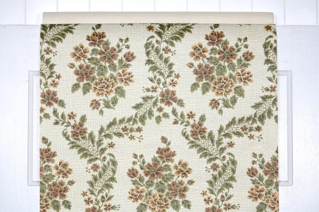 1970s Floral Vintage Wallpaper