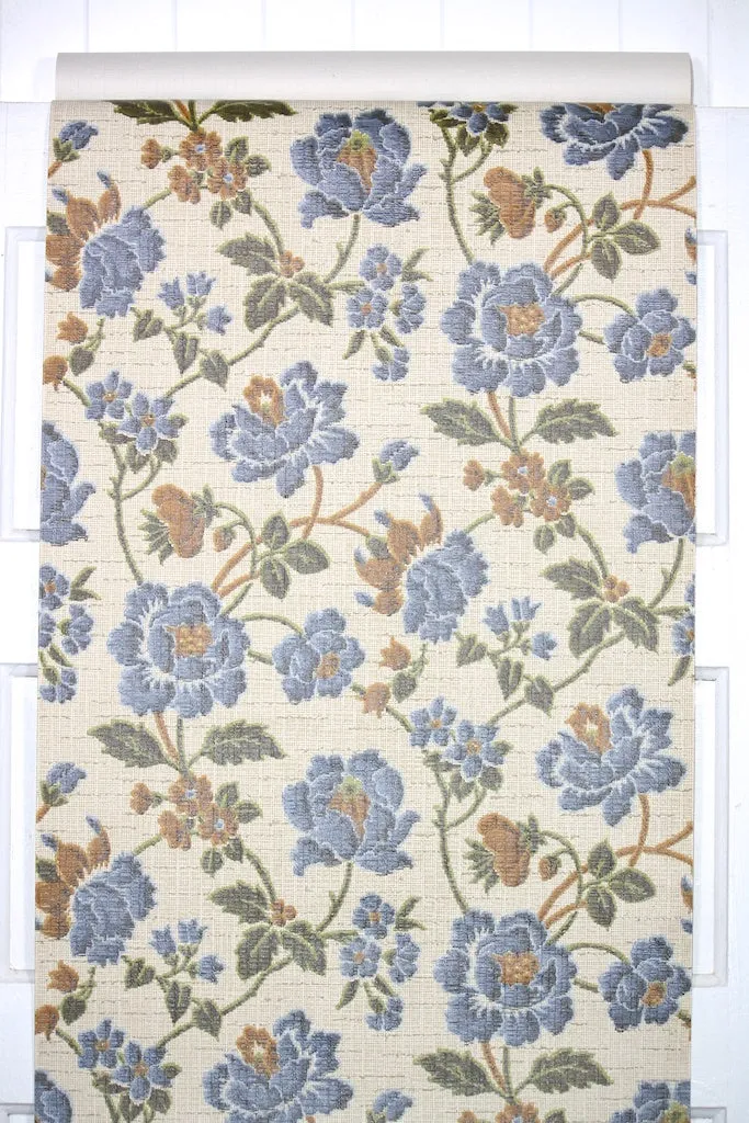 1970s Floral Vintage Wallpaper