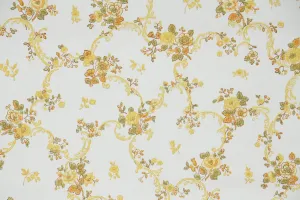 1970s Floral Vintage Wallpaper
